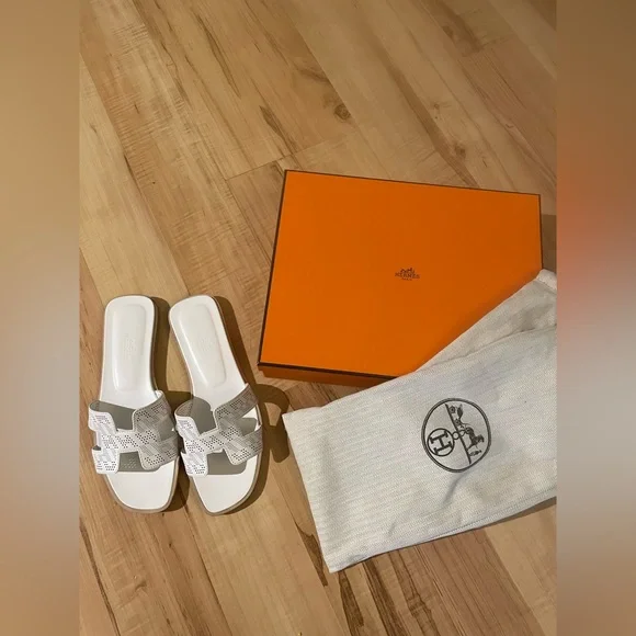 Hermes Oran white perforated - Picture 3 of 3
